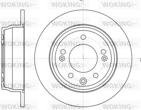 Woking D61105.00 - Brake Disc autospares.lv