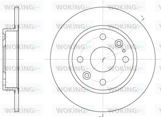 Woking D61119.00 - Brake Disc autospares.lv