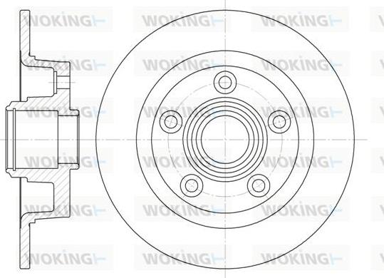 Woking D61114.00 - Brake Disc autospares.lv