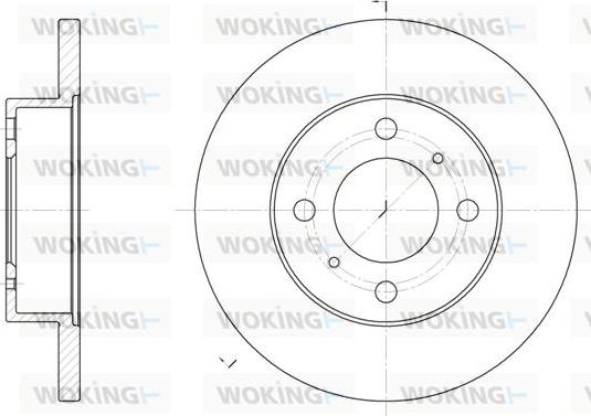 Woking D61117.00 - Brake Disc autospares.lv