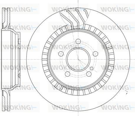 Woking D61187.10 - Brake Disc autospares.lv