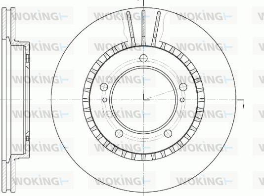 Woking D61125.10 - Brake Disc autospares.lv