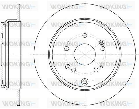 Woking D61174.00 - Brake Disc autospares.lv