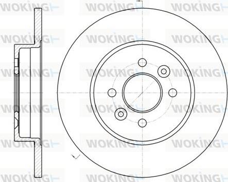 Woking D61176.00 - Brake Disc autospares.lv