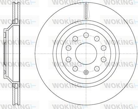 Woking D61172.10 - Brake Disc autospares.lv