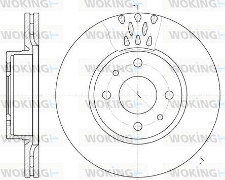 Woking D6186.10 - Brake Disc autospares.lv