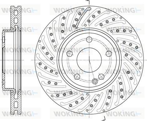 Woking D61836.10 - Brake Disc autospares.lv