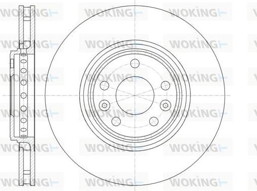 Woking D61345.10 - Brake Disc autospares.lv