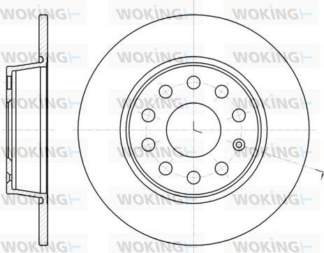 Woking D61340.00 - Brake Disc autospares.lv