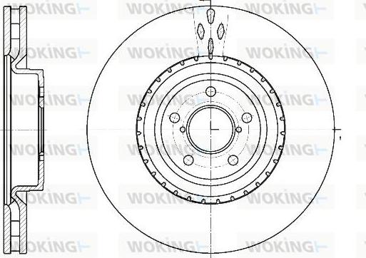 Woking D61341.10 - Brake Disc autospares.lv