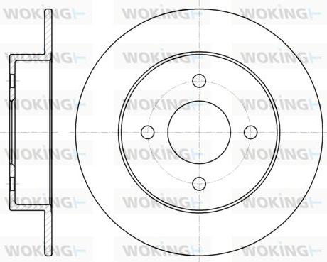 Woking D61353.00 - Brake Disc autospares.lv