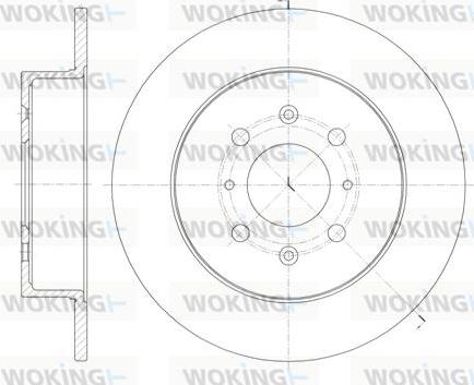 Woking D61352.00 - Brake Disc autospares.lv