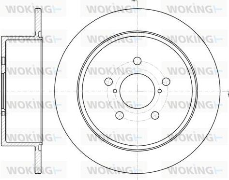 Woking D61300.00 - Brake Disc autospares.lv