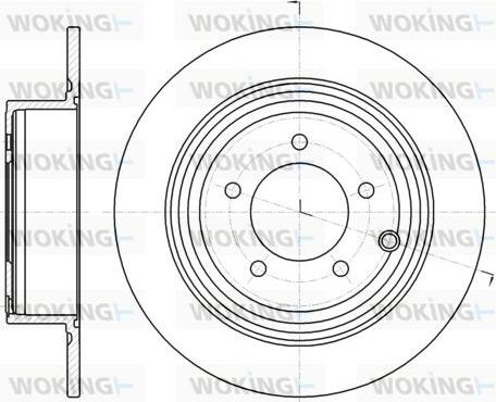 Woking D61290.00 - Brake Disc autospares.lv