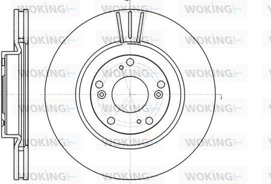 Woking D61297.10 - Brake Disc autospares.lv