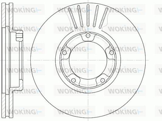 Woking D61247.10 - Brake Disc autospares.lv