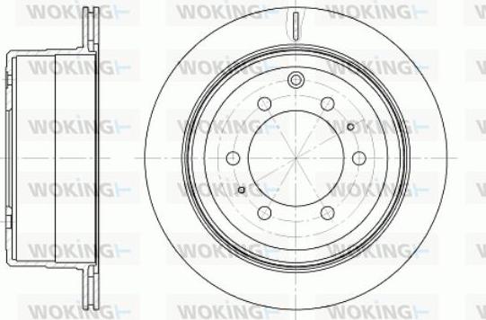 Woking D61256.10 - Brake Disc autospares.lv