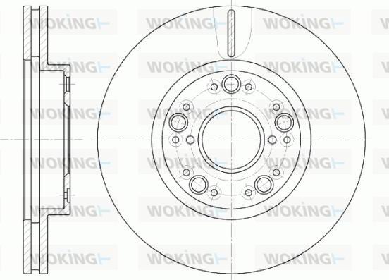 Woking D61251.10 - Brake Disc autospares.lv