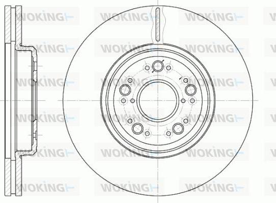 Woking D61252.10 - Brake Disc autospares.lv