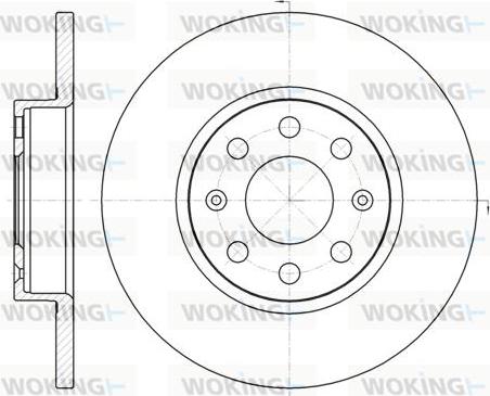 Woking D61209.00 - Brake Disc autospares.lv