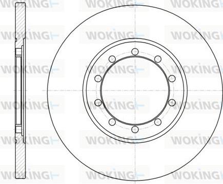 Woking D61201.00 - Brake Disc autospares.lv