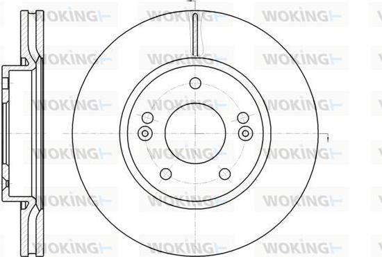 Woking D61208.10 - Brake Disc autospares.lv