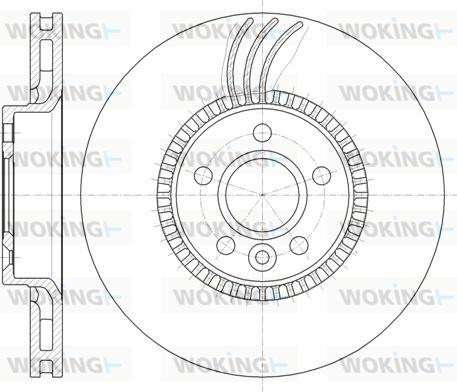 Woking D61280.10 - Brake Disc autospares.lv