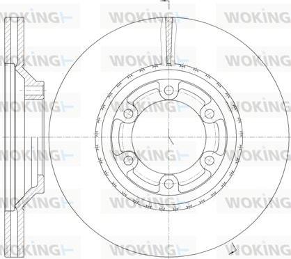 Woking D61288.10 - Brake Disc autospares.lv