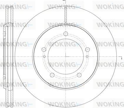 Woking D61233.10 - Brake Disc autospares.lv