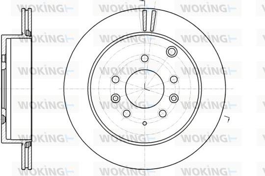 Woking D61237.10 - Brake Disc autospares.lv