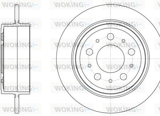 Woking D61224.00 - Brake Disc autospares.lv