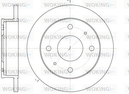 Woking D61226.00 - Brake Disc autospares.lv