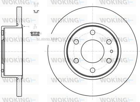 Woking D61274.00 - Brake Disc autospares.lv