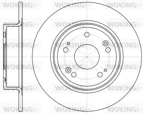 Woking D61278.00 - Brake Disc autospares.lv