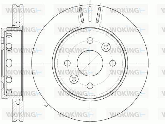 Woking D61272.10 - Brake Disc autospares.lv