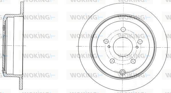 Woking D61732.00 - Brake Disc autospares.lv