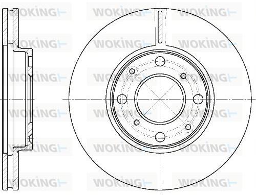 Woking D6844.10 - Brake Disc autospares.lv