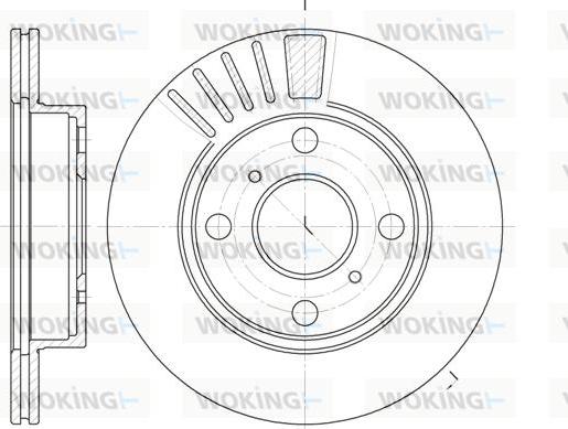 Woking D6825.10 - Brake Disc autospares.lv