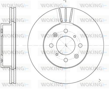 Woking D6367.10 - Brake Disc autospares.lv