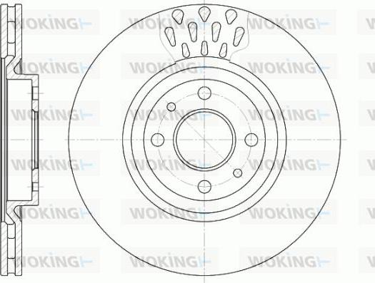 Woking D6315.10 - Brake Disc autospares.lv