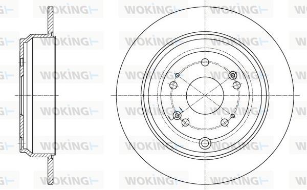 Woking D62515.00 - Brake Disc autospares.lv