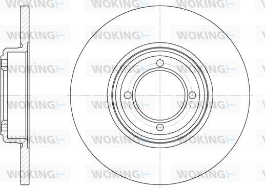 Woking D6261.00 - Brake Disc autospares.lv