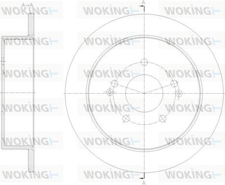 Woking D62096.00 - Brake Disc autospares.lv