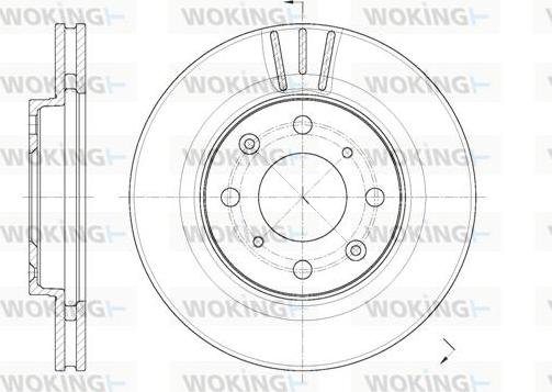 Woking D62086.10 - Brake Disc autospares.lv