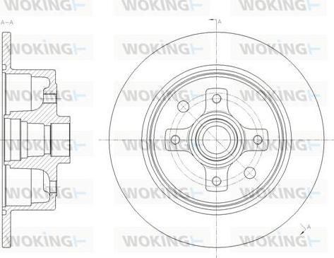 Woking D6217.00 - Brake Disc autospares.lv