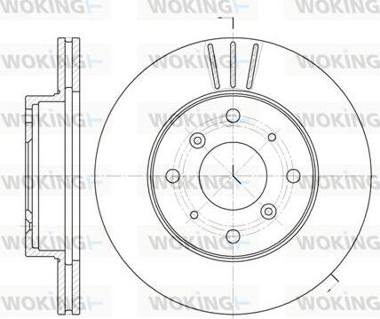 Woking D6225.10 - Brake Disc autospares.lv