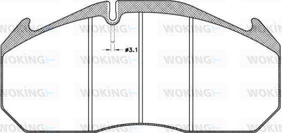 Woking JSA 4063.10 - Brake Pad Set, disc brake autospares.lv