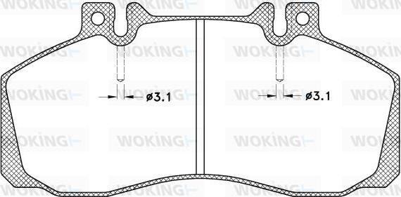 Woking JSA 3453.00 - Brake Pad Set, disc brake autospares.lv