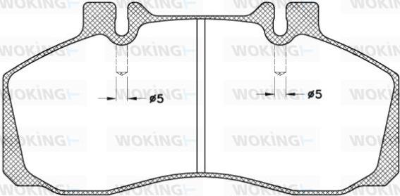 Woking JSA 3453.20 - Brake Pad Set, disc brake autospares.lv