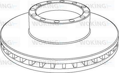 Woking NSA1091.20 - Brake Disc autospares.lv